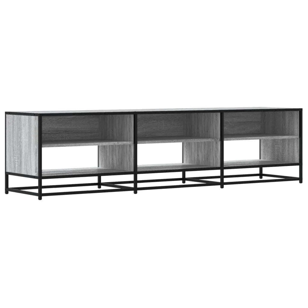 Mobile TV multimediale mensola TV credenza TV sala da pranzo soggiorno camera da letto Sonoma 180 x 40 x 46 cm legno ingegnerizzato grigio 02_0028433