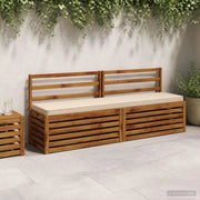 Cuscini per Panchina a 2 Pezzi VUGHT 2 pz 100% Poliestere Crema 951481