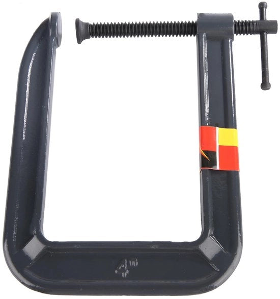 Clessidra per legno con progetto robusto - C-clessidra - Acciaio resistente - Lavorazione manuale del legno - Maniglia a torsione - Distanza di chiusura 100 mm