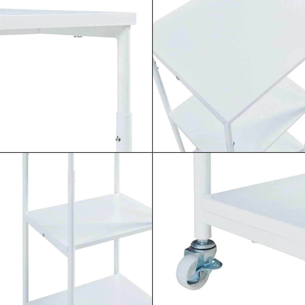 Supporto per stampante con ruote 82 x 39 x 35 cm bianco 03_0010704