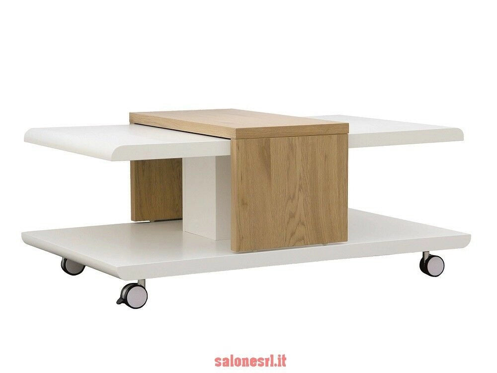 TAVOLINO JOLIET 110x66x45 IN MDF CON VASSOIO SCORREVOLE