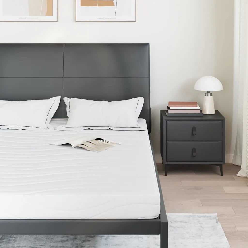 Materasso-Materasso per letto Bianco 140 x 200 cm Tessuto Jacquard 487412
