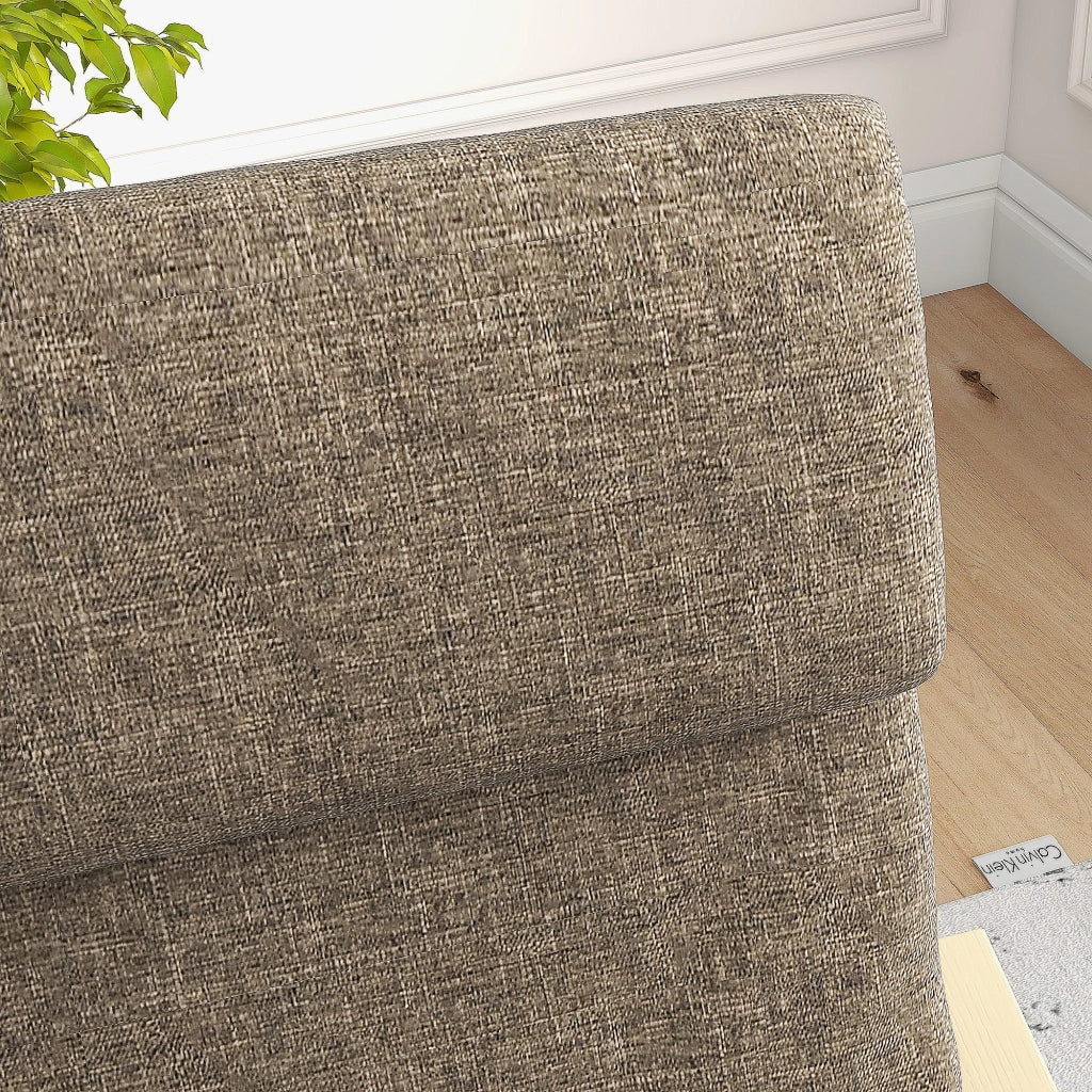 Poltrona in tessuto ¨C zephmum ¨C marrone, legno