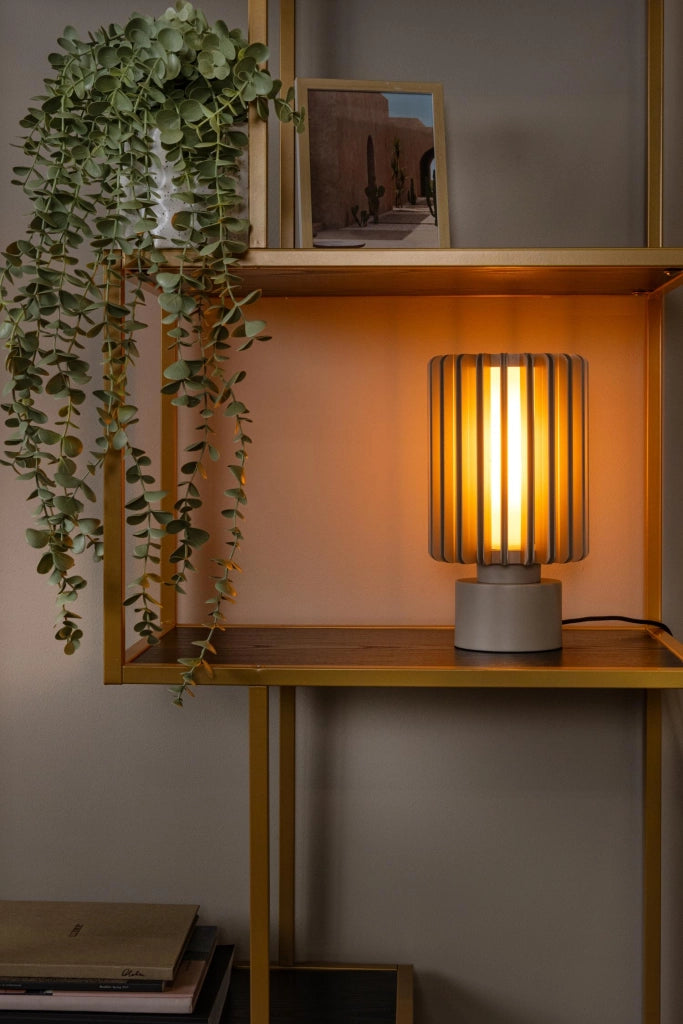 Lampada da tavolo LAMBRES 1xE27 taupe alluminio Lucide