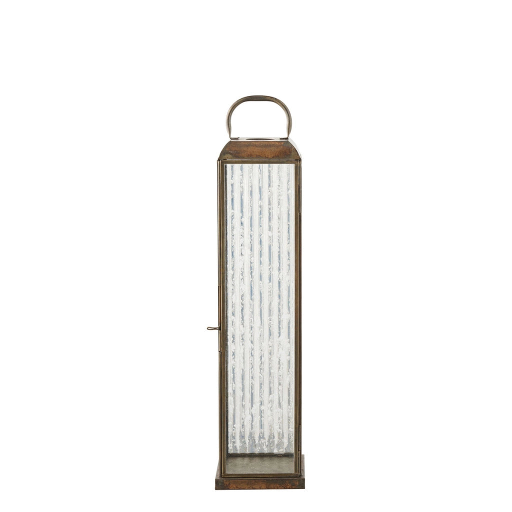 Lanterna Herslev, Ottone, Vetro, 12x12x49 cm