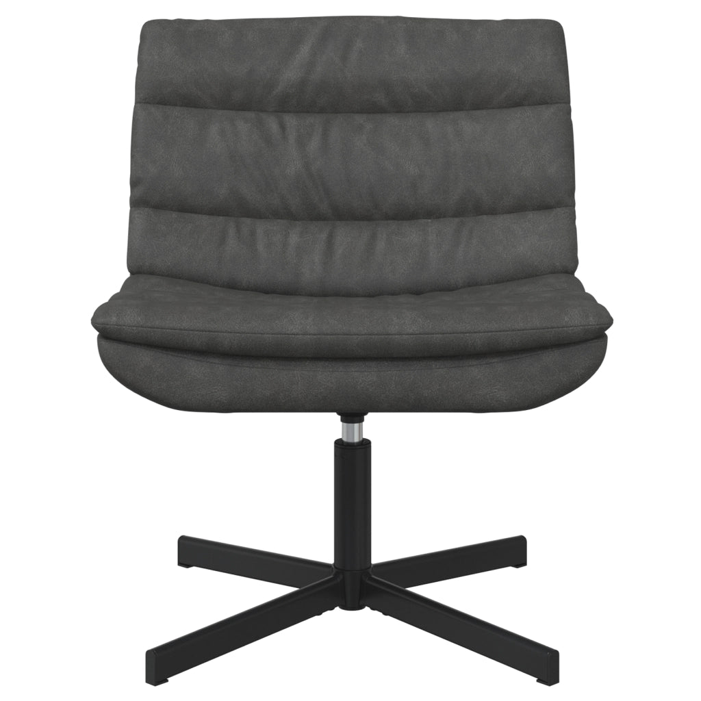 Sedia Girevole Nero Jet Poliestere, Metallo Standard Girevole