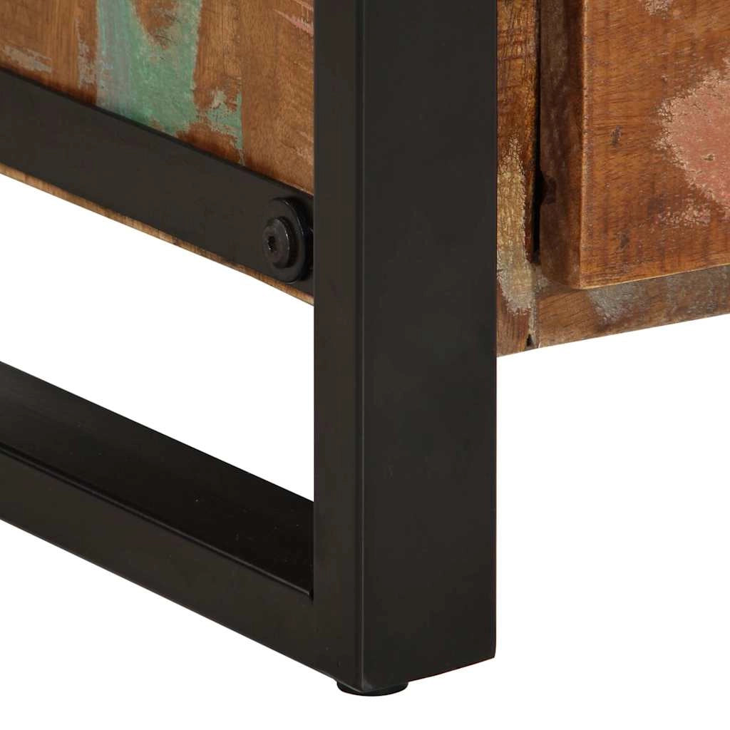 Cassettiera retrò 40 x 40 x 75 cm pratico spazio di archiviazione design unico in legno di recupero multicolore 02_0057627