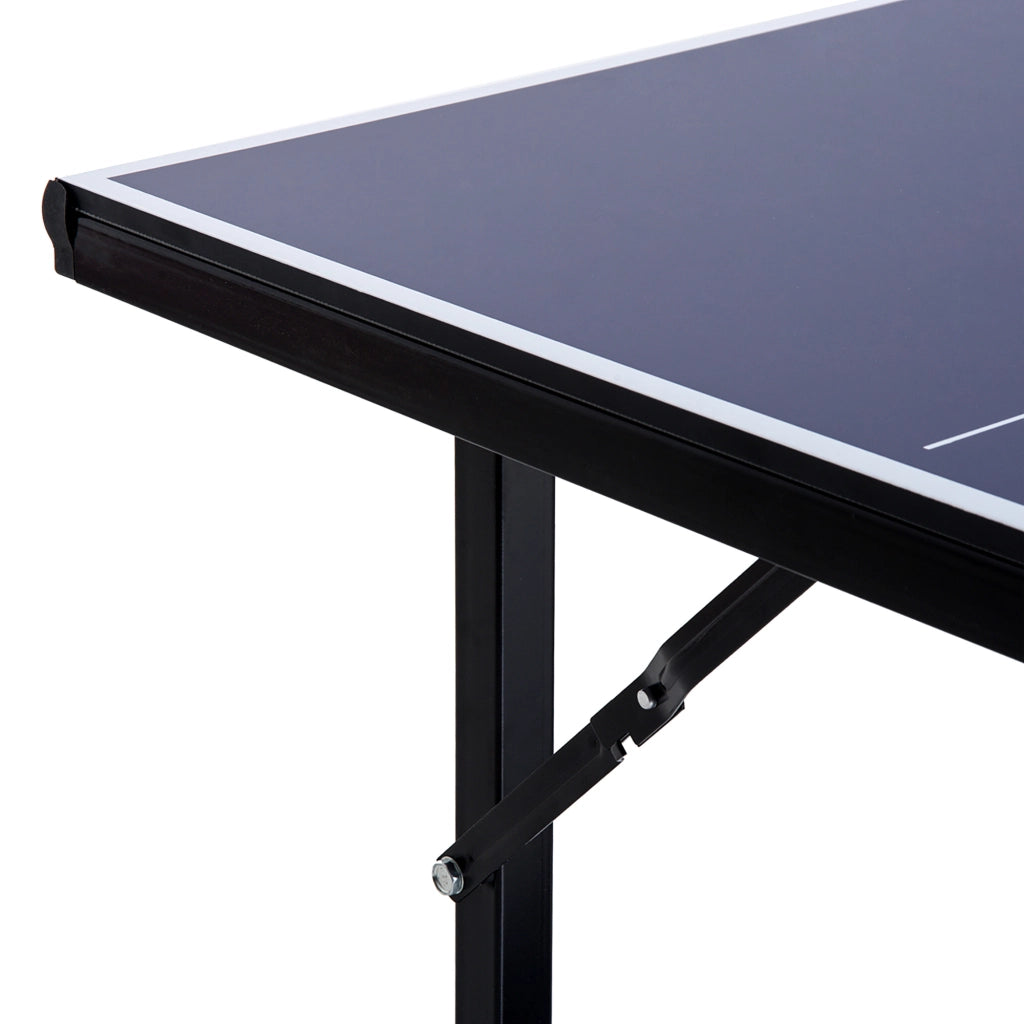 EasyComfort Tavolo da Ping Pong Pieghevole per Interni, Tavolo Ping Pong con Rete, Montaggio Non Richiesto, 182x91 cm, Blu e Viola