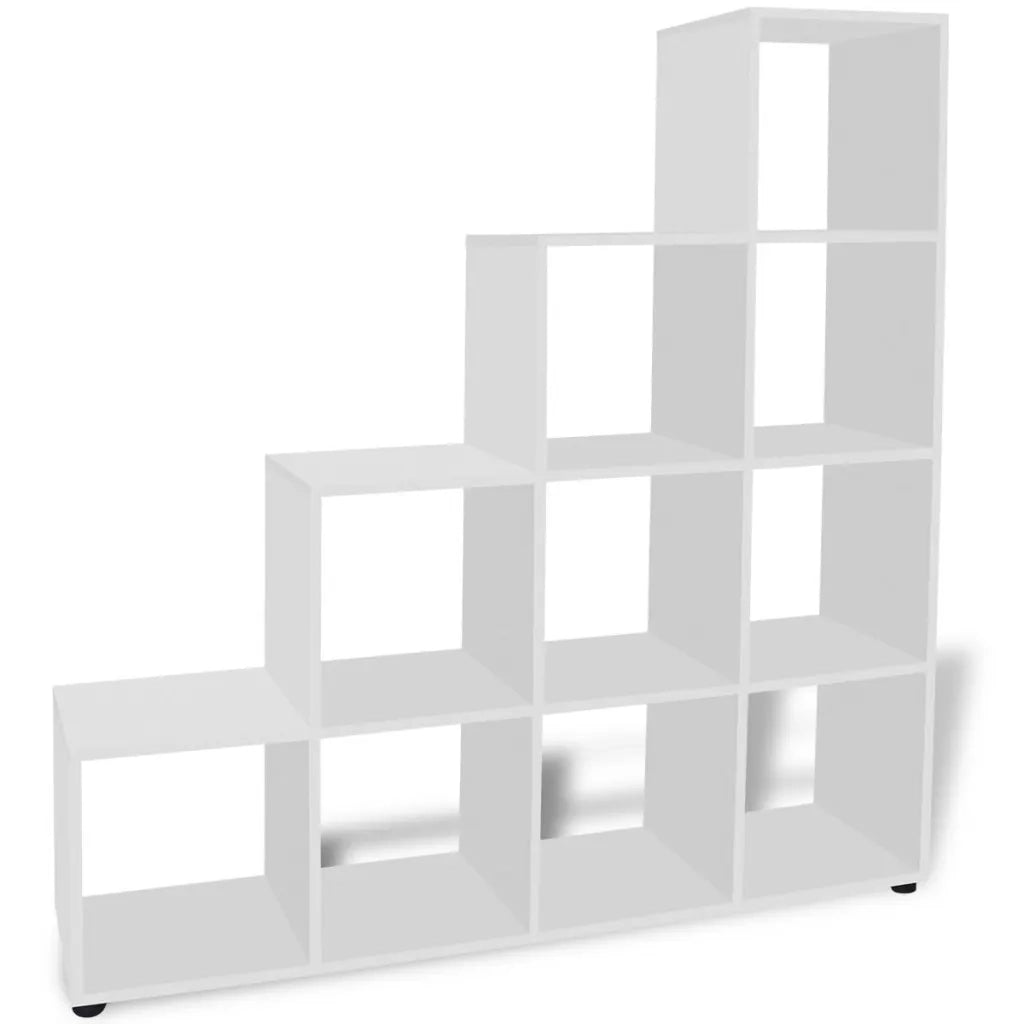 Libreria / Scaffale Espositore a Scala 142 cm Bianco 242550