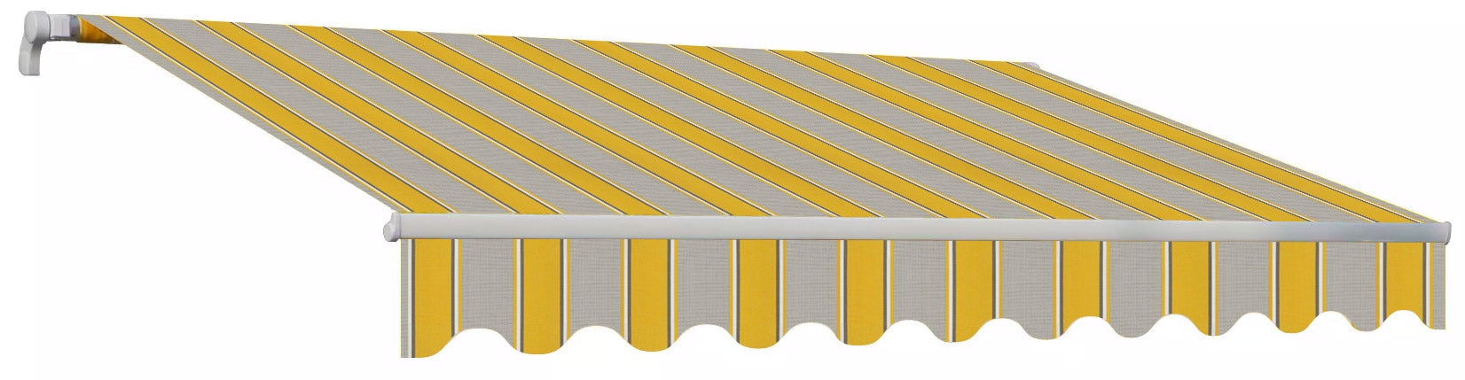 Tenda da Sole Barra Quadra 400x300 cm Tessuto in Acrilico Masi Riga Gialla