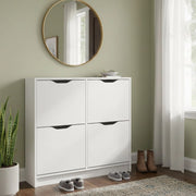 Mobile Portascarpe Gagliole, Scarpiera 8 Vani, 100x25x90h cm Bianco