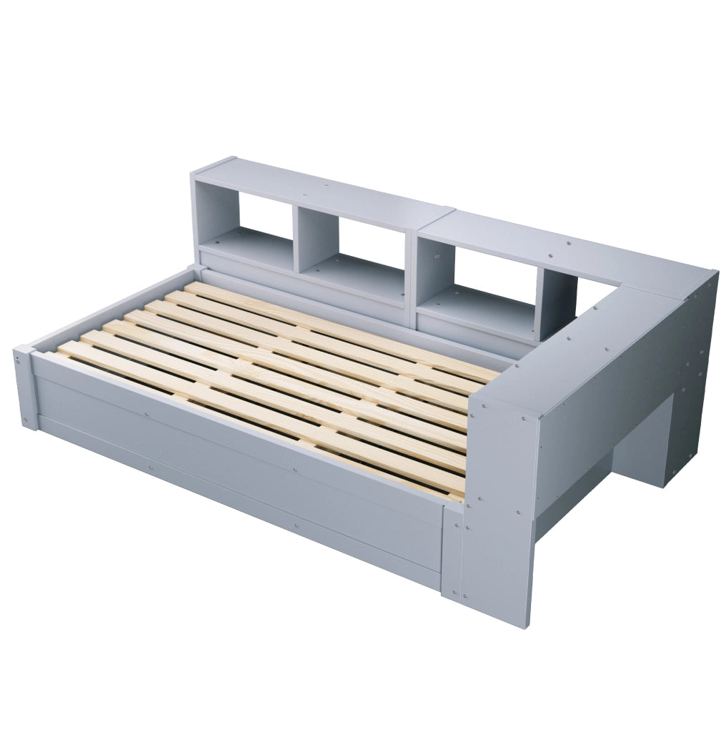 Letto singolo multifunzione 90x200 cm con LED e vani