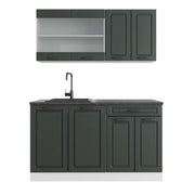 Vicco Cucina monoblocco Antracite casa di campagna/bianco 140 cm , PL Antracite
