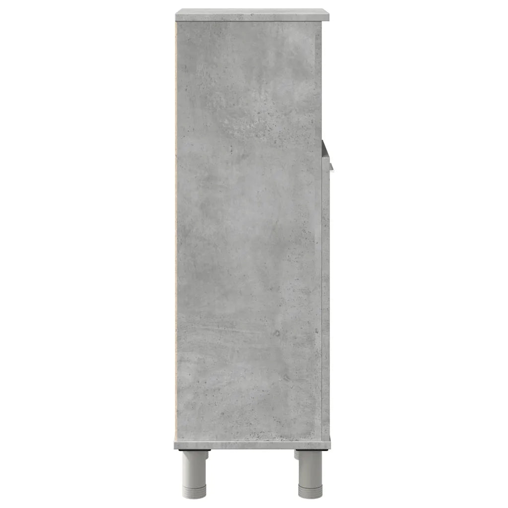 Mobile da Bagno Grigio Cemento 30x30x95 cm in Legno Multistrato