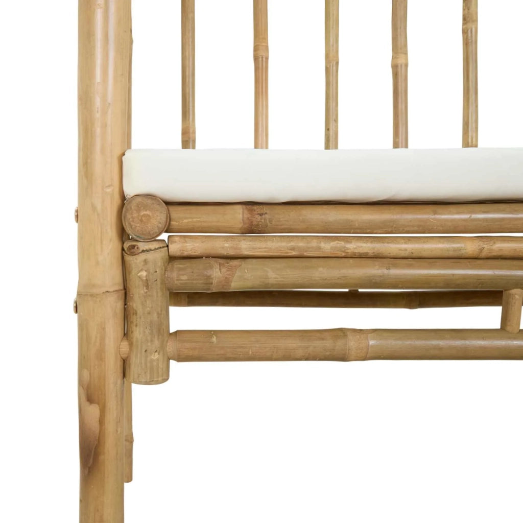 Arco da Giardino con Panchina Naturale 115 x 50 x 205 cm Bambù 42028057