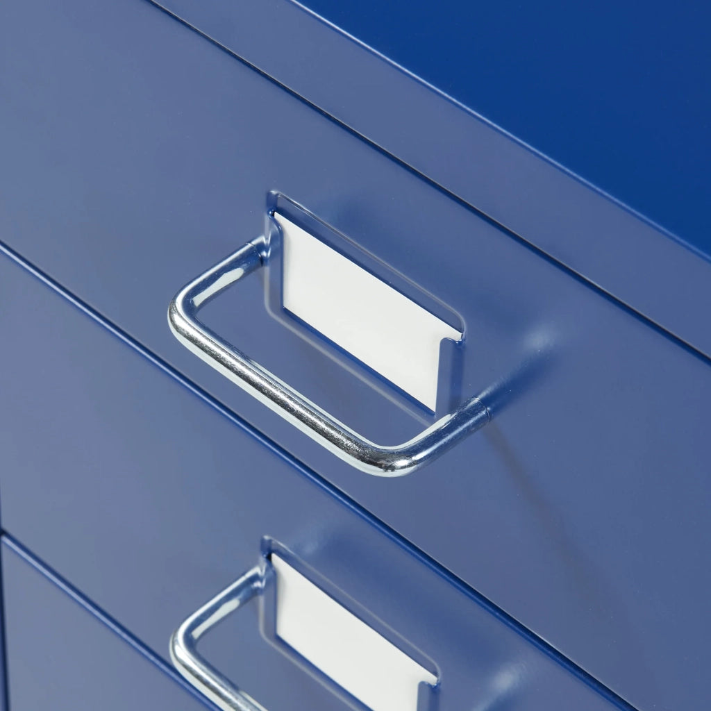Mobiletto da ufficio mobile contenitore su ruote con 5 cassetti 69 x 28 x 41 cm blu 03_0009099