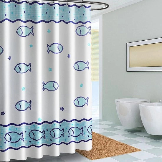 Douchegordino di tessuto - 120 x 200 cm - resistente alla muffa e impermeabile - lavabile - douchegordino bianco 120x200