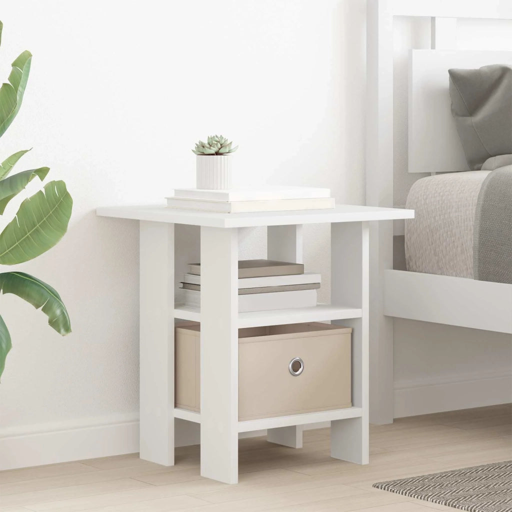 Comodino con cassetto Bianco 41 x 40 x 45 cm Legno multistrato 8000420