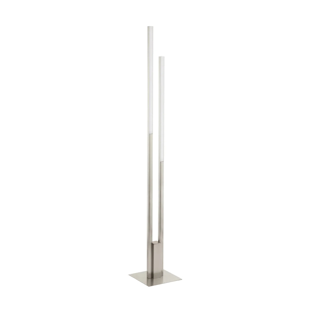 Piantana Contemporanea Fraioli-Z Alluminio Nichel Satinato 2 Luci Led 17W