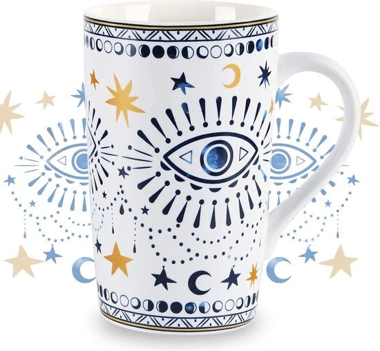 Tazza da caffè ceramica personalizzata, manici boho con maniglia, migliori amiche
