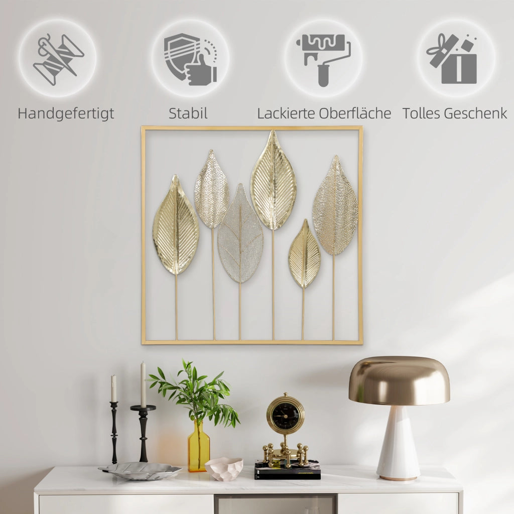 Specchio Decorativo Parete ¨C Minimal ¨C Design Moderno in Metallo Dorato