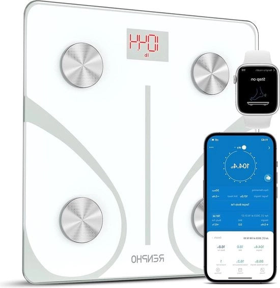Ponderosimeter - Ponderosimeter per persona Bluetooth Ponderosimeter per corpo Ponderosimeter digitale Peso del corpo Ponderosimeter sottile Scala BMI del corpo Composizione corporea Monitoraggio App del cellulare