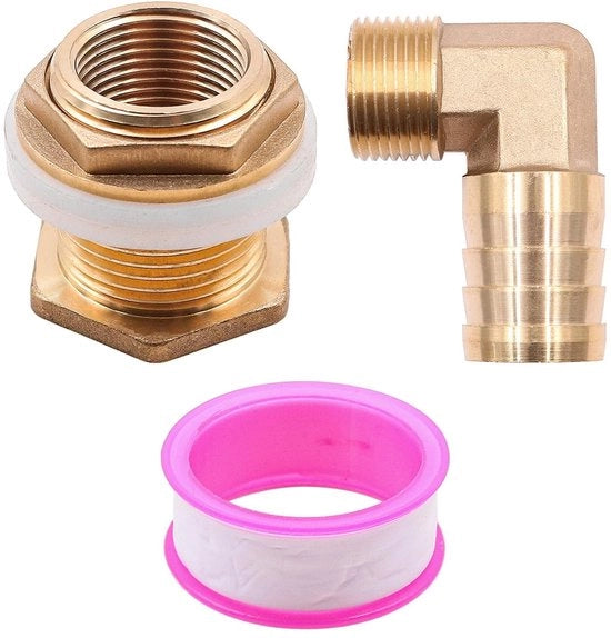 Fitting per tubo di acqua in rame 3/4 pollici - 1 pollice - con bocchetta di 25 mm - per sistemi di irrigazione - resistente all'ossidazione e corrosione