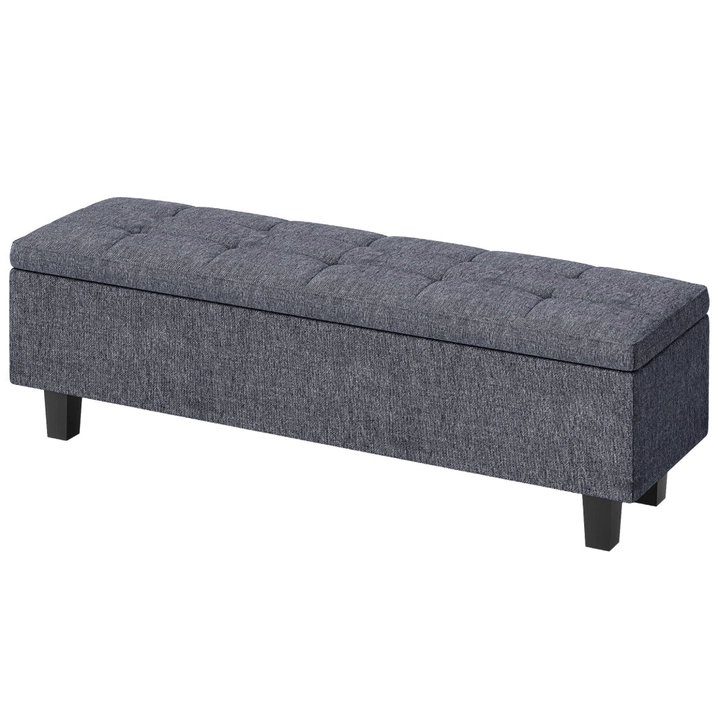 Poltrona in tessuto con gambe in legno ¨C zephmum ¨C Grigio scuro