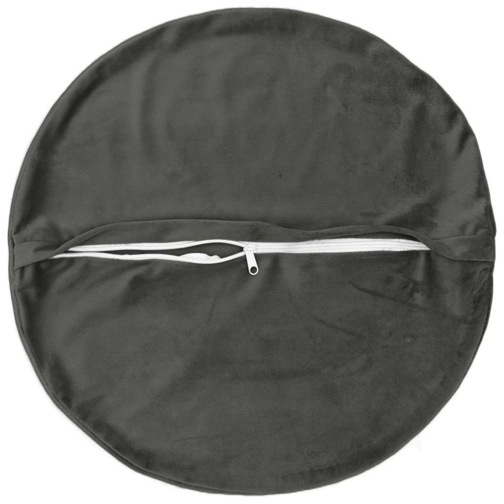 Cuscino con cuscino HEERLEN 2 pz Grigio Scuro Velluto 929017