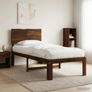 Letto Singolo con Testiera ROSTOCK Marrone Scuro 75 x 190 cm 903311