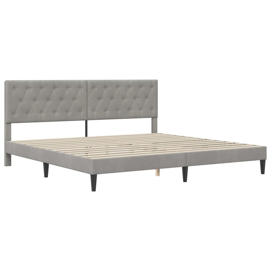 Struttura letto con materasso Grigio chiaro 200 x 200 cm 3415072