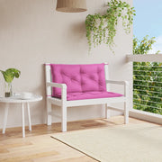 Cuscini per Panca da Giardino 2 pz-Set di 2 Cuscini per panchina da esterno Rosa 100x50x7 cm in Tessuto