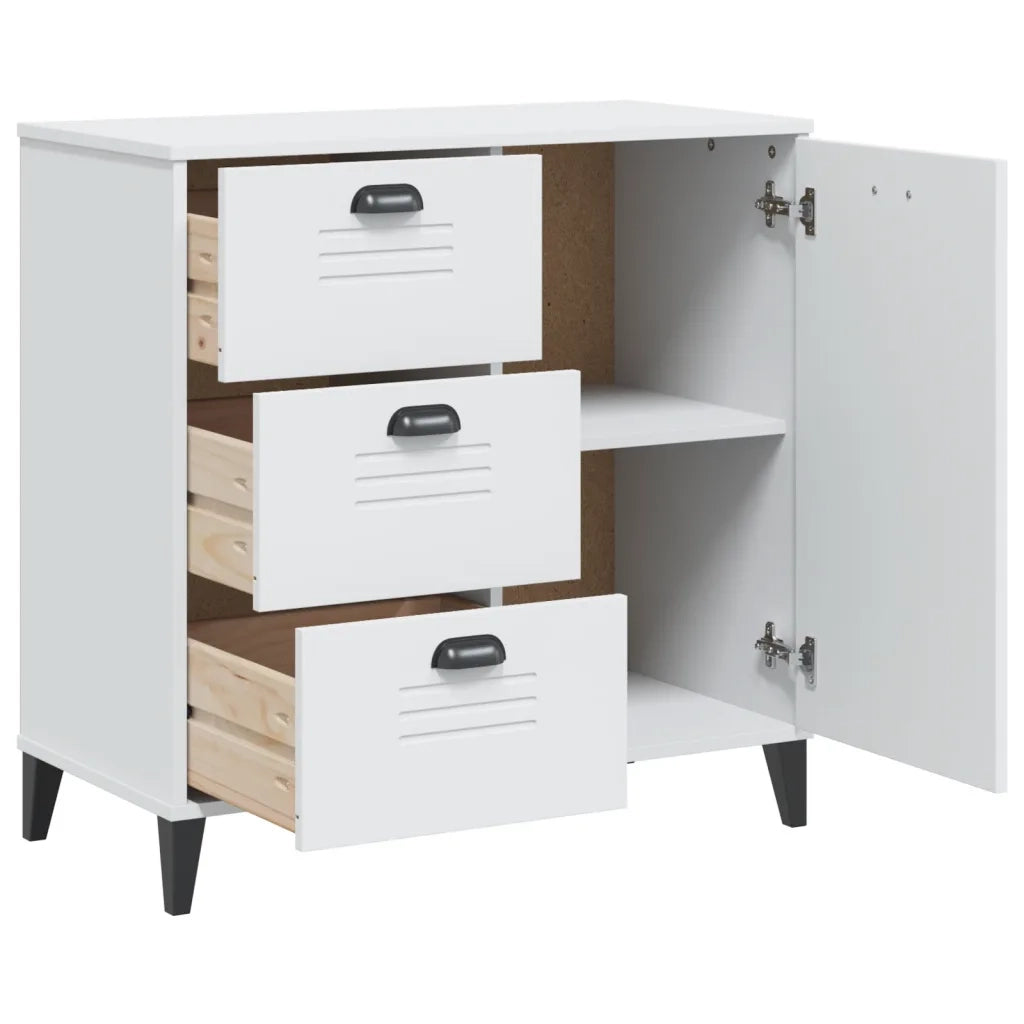 Credenza-Buffet-Armadio da cucina VIKEN Bianca 80x40x80 cm in Legno Multistrato 924257