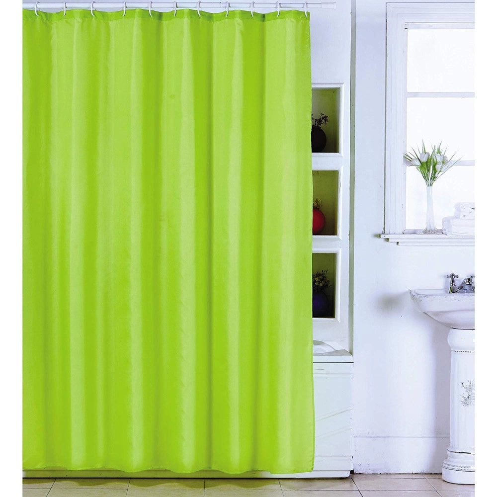 Trade Shop - Tenda Doccia Verde In Poliestere 180x200 Cm Tendina Vasca Bagno -