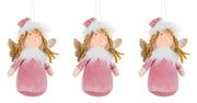 Pendaglio Albero di Natale Angelo Rosa Addobbi Decorazioni Natalizie Bizzotto