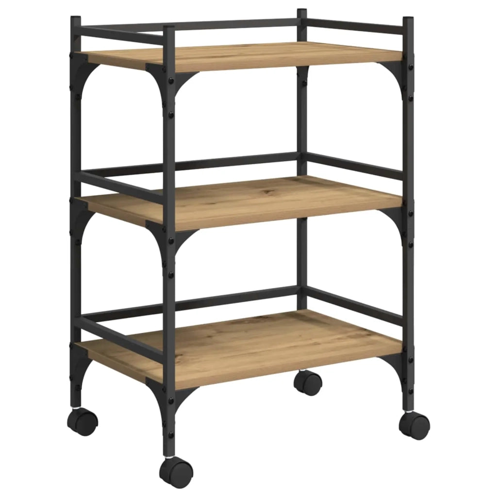 Carrello da Cucina Rovere artigianale 50 x 35 x 75.5 cm