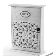 Trade Shop - Cassetta Porta Chiavi Box In Legno Da Parete 20 X 6 X 26 Cm Decoro Keys 784712 -