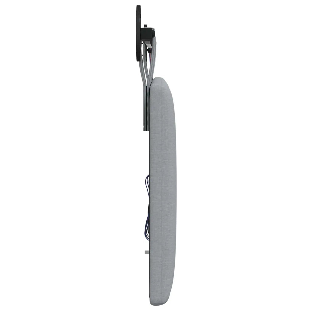 Testiera sospesa Con luce LED Grigio Chiaro Tessuto