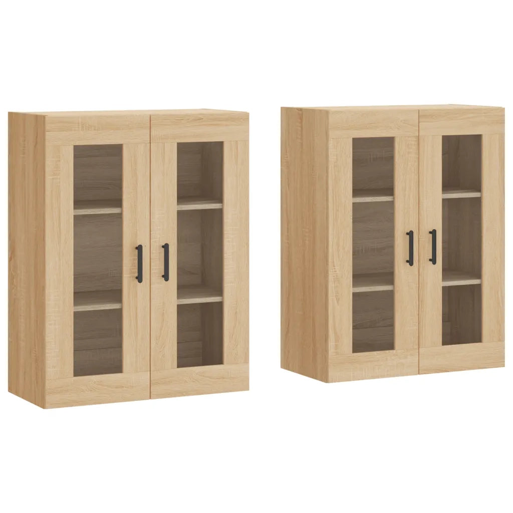 Armadietti a Parete 2 pz Rovere Sonoma in Legno Multistrato CFW1851629
