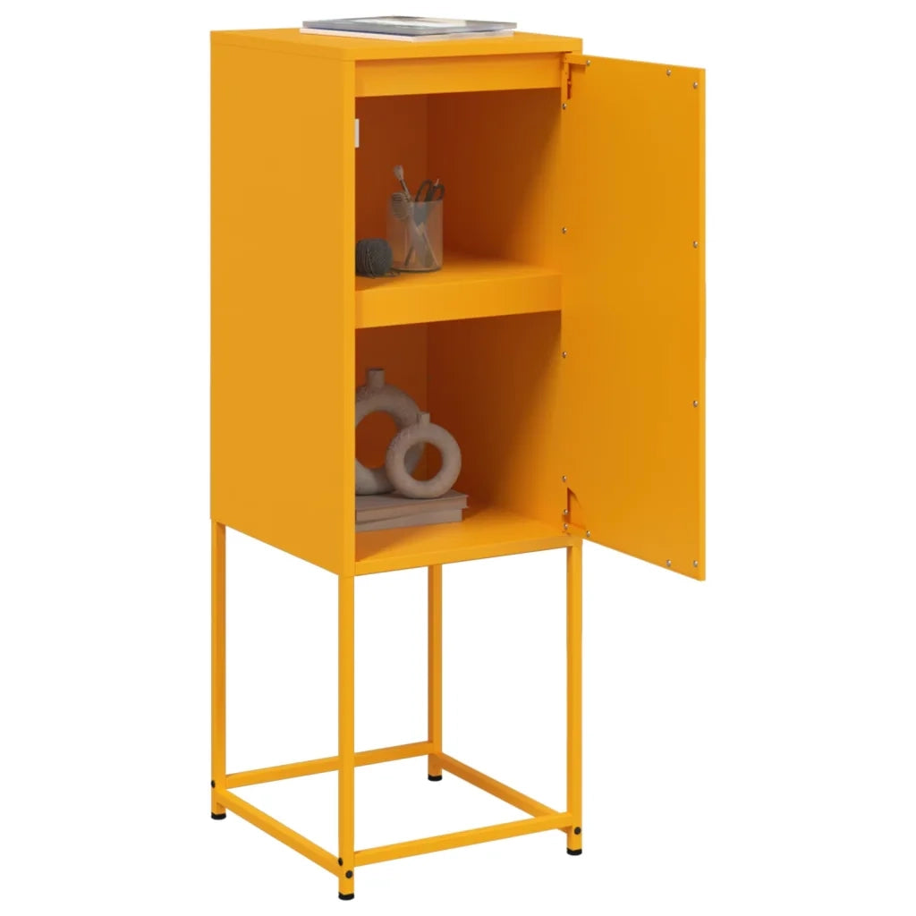 Credenza | Madia | Buffet da pranzo | Armadio da pranzo Giallo Senape 36x39x107 cm in Acciaio