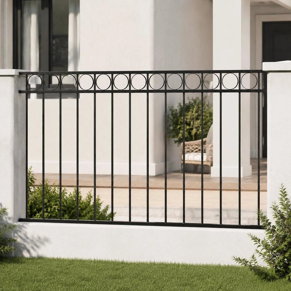Steel Fence Panel 1.7x1.2 M Black