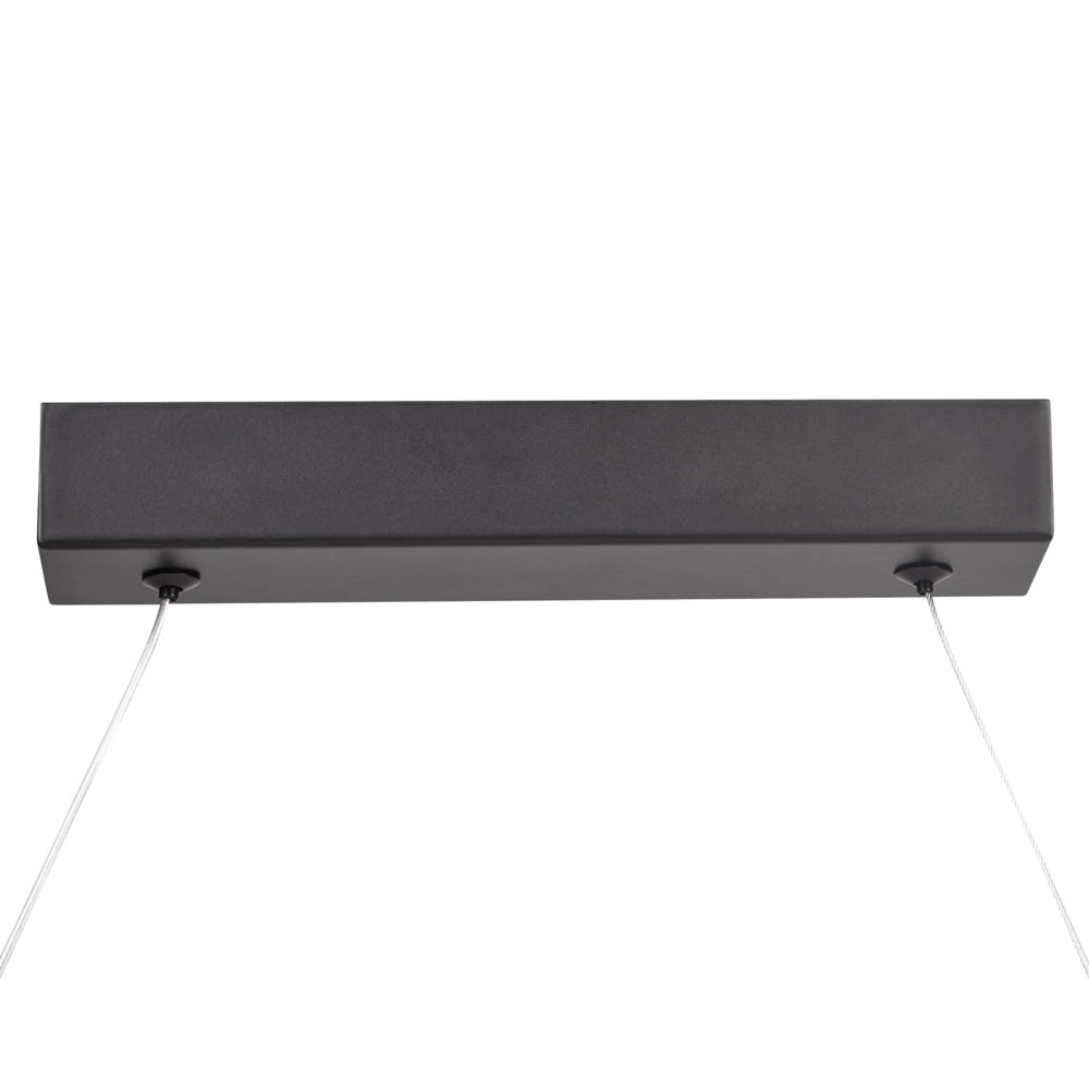 Lampadario con luce LED integrata e paralume in metallo nero illuminazione stile moderno