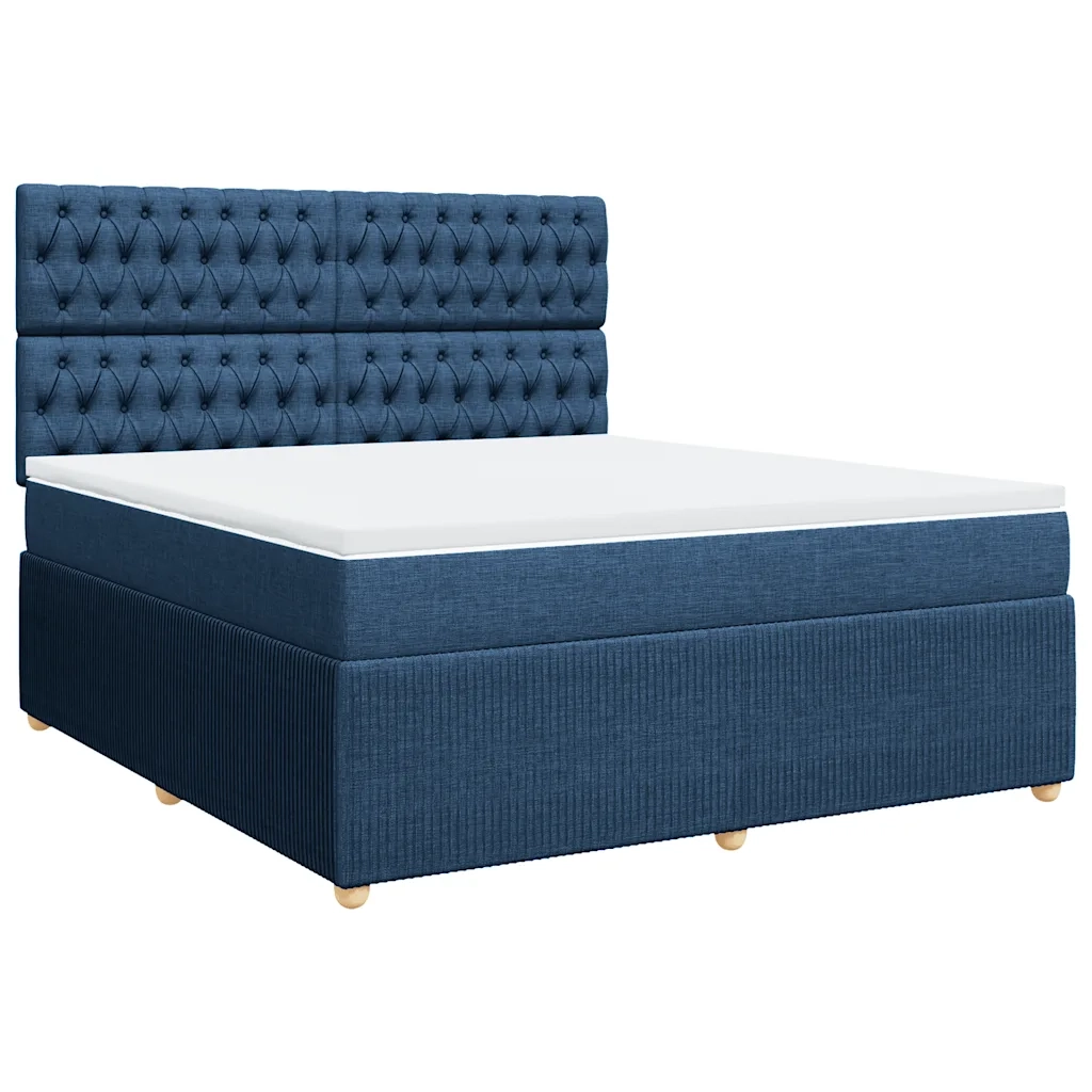 Giroletto a Molle con Materasso Blu 180x200 cm in Tessuto 3292148