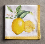 Serviette, 100% cotone, set di 4 stoffe serviette, lavabile, da tavola, serviette per la mamma, da tavola, baby shower, limoncello - primavera/estate (45 cm x 45 cm)