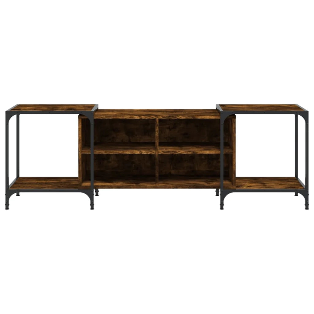 Mobile TV multimediale scaffale TV credenza mobile TV sala da pranzo soggiorno camera da letto rovere affumicato 153 x 37 x 50 cm legno ingegnerizzato marrone 02_0027346