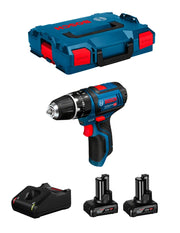 Trapano a Percussione BOSCH GSB 12V-15 (2 x 6,0 Ah + GAL12V-40 + L-Boxx 102)