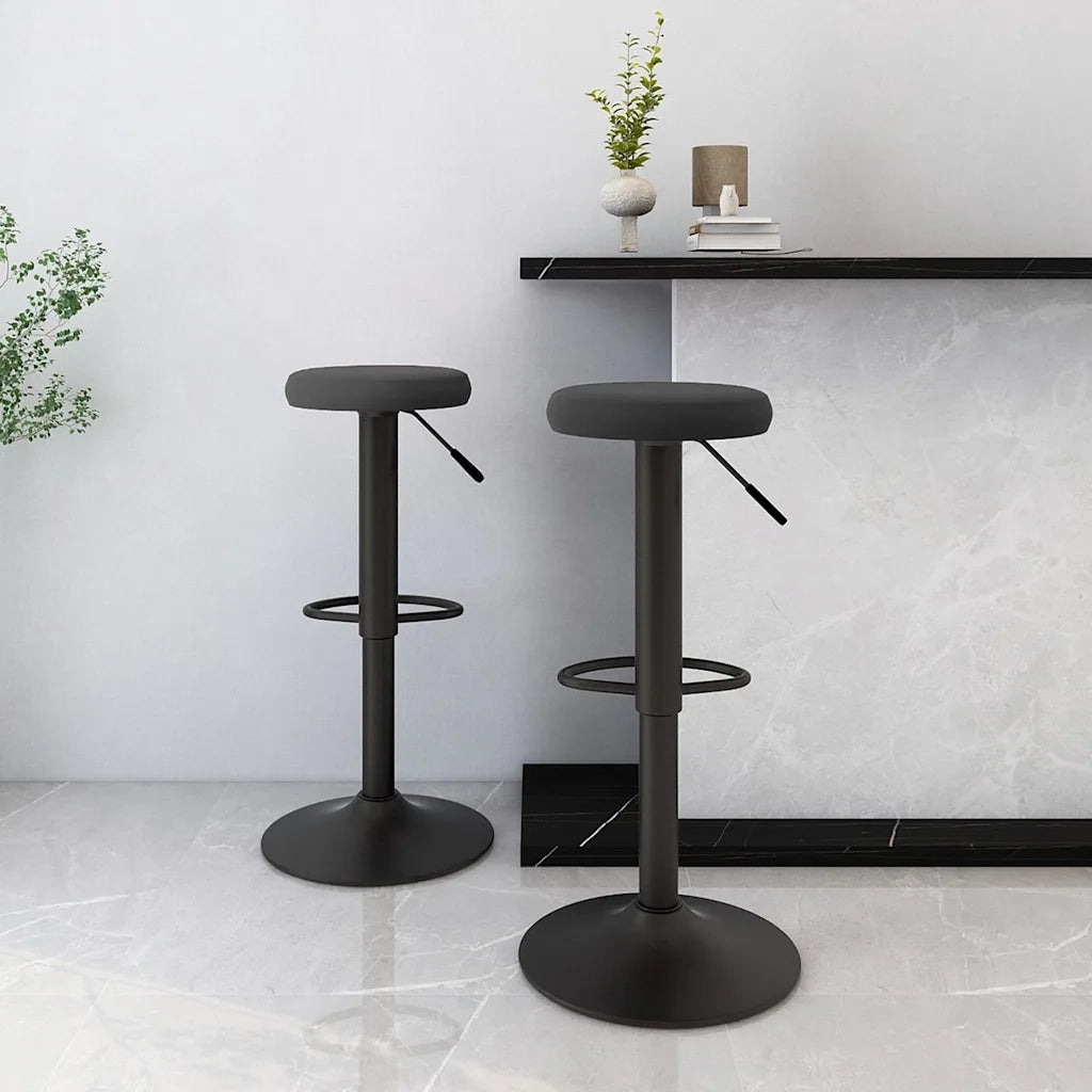 Sgabelli da Bar 2 pz Neri in Vellutocod mxl 118394
