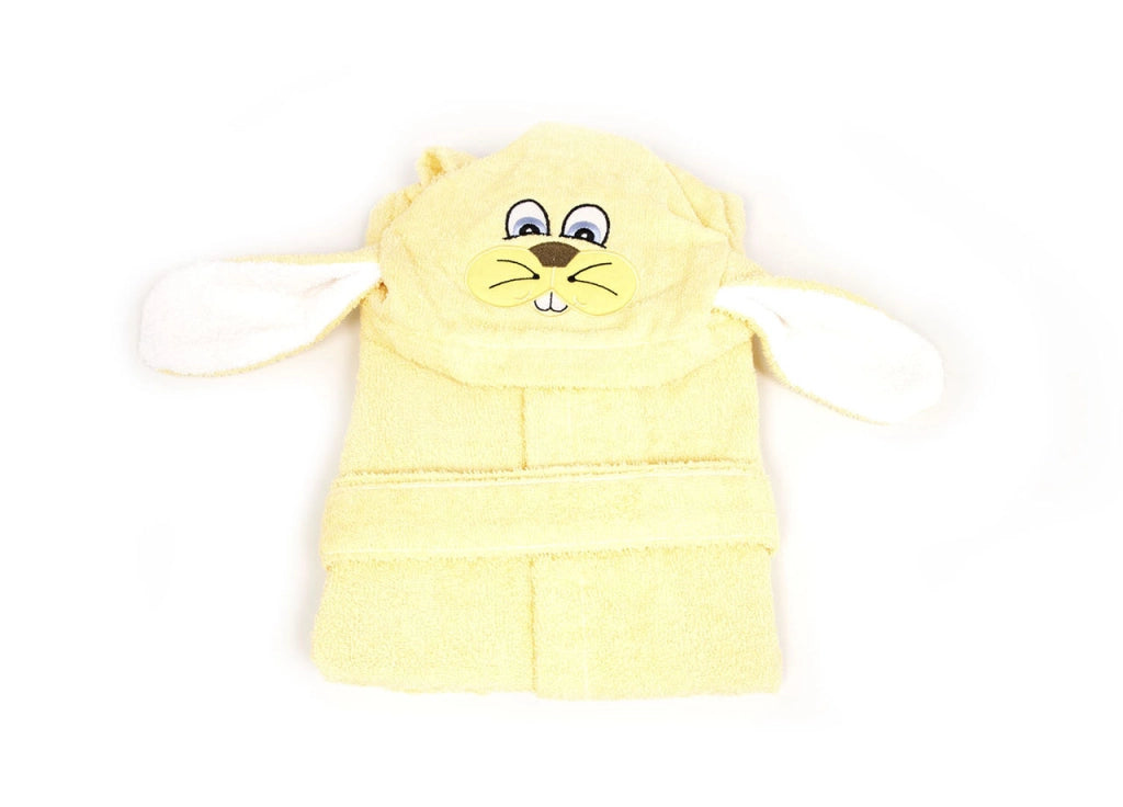 Accappatoio Per Bambini Con Cappuccio Modello Coniglio Giallo - 5-6anni - Giallo