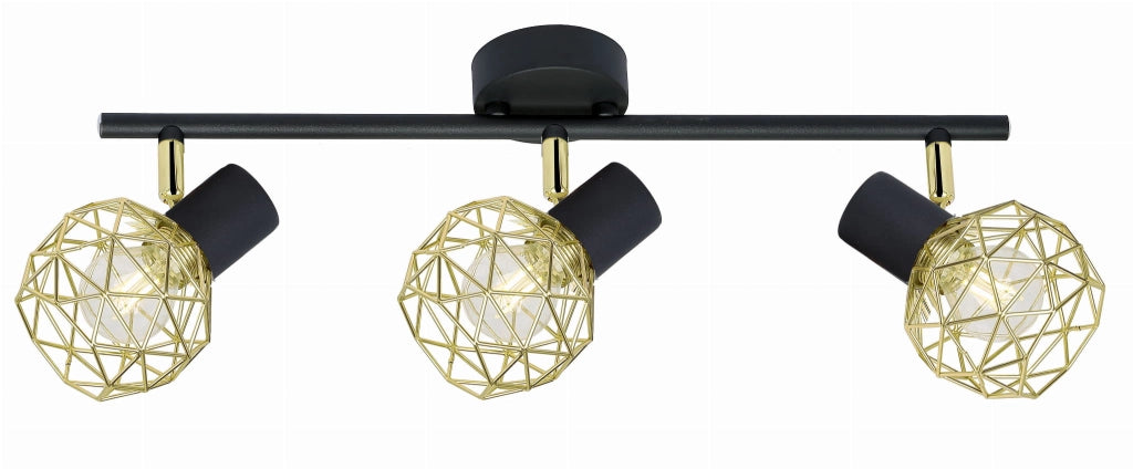 Plafoniera Candellux Acrobat 93-66640 3xE14 oro/nero