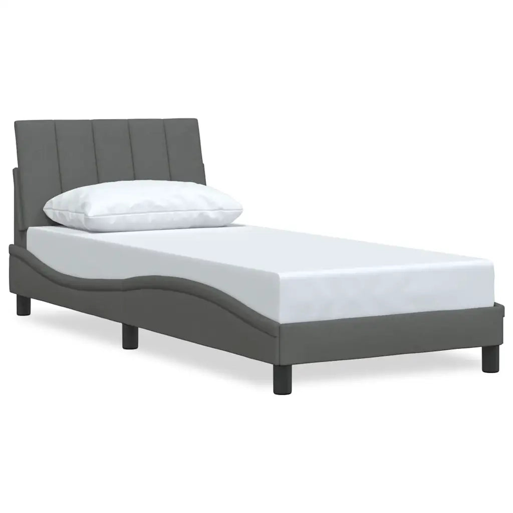 Giroletto senza Materasso Hanko Grigio Scuro 90x190 cm Tessuto